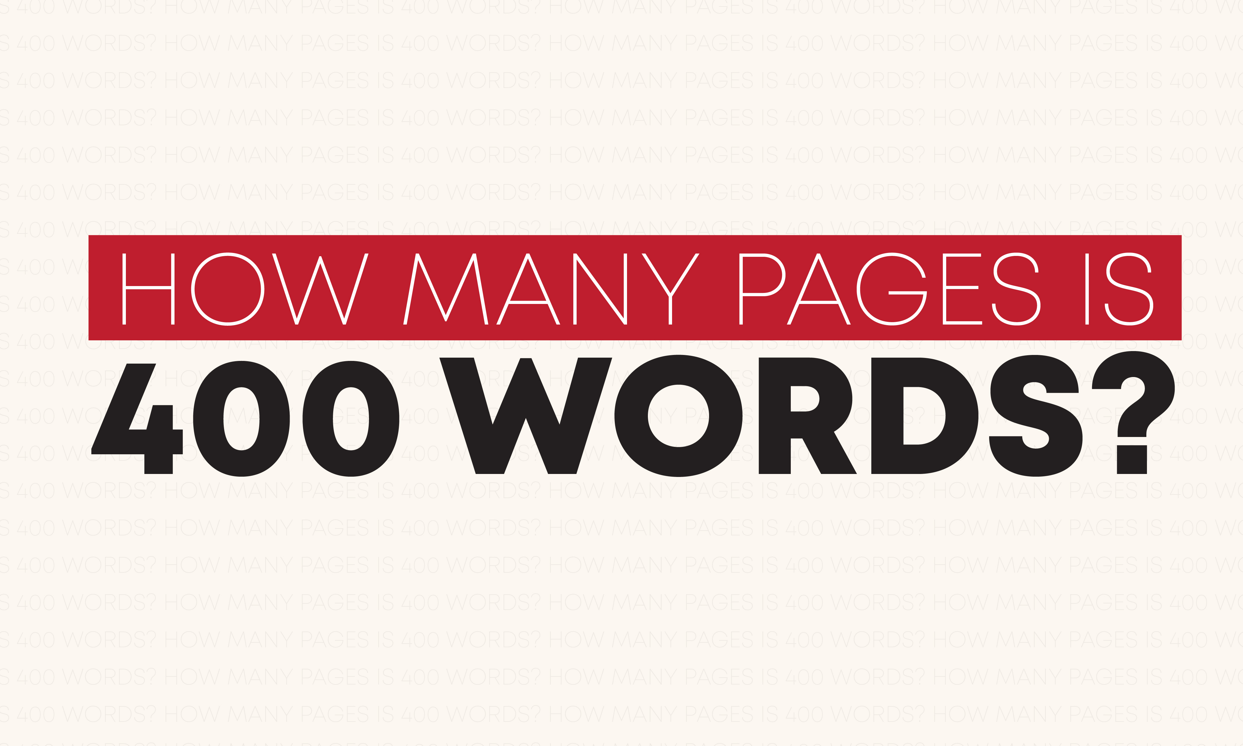 How Many Pages Is 400 Words Word Count Tool
